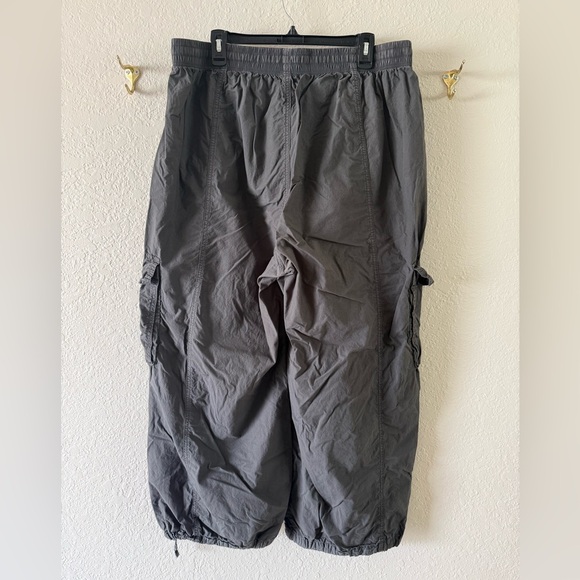 Aerie High Waisted Go For It Baggy Cargo Pants Women’s XL Smoked Gray Skater - Picture 8 of 11